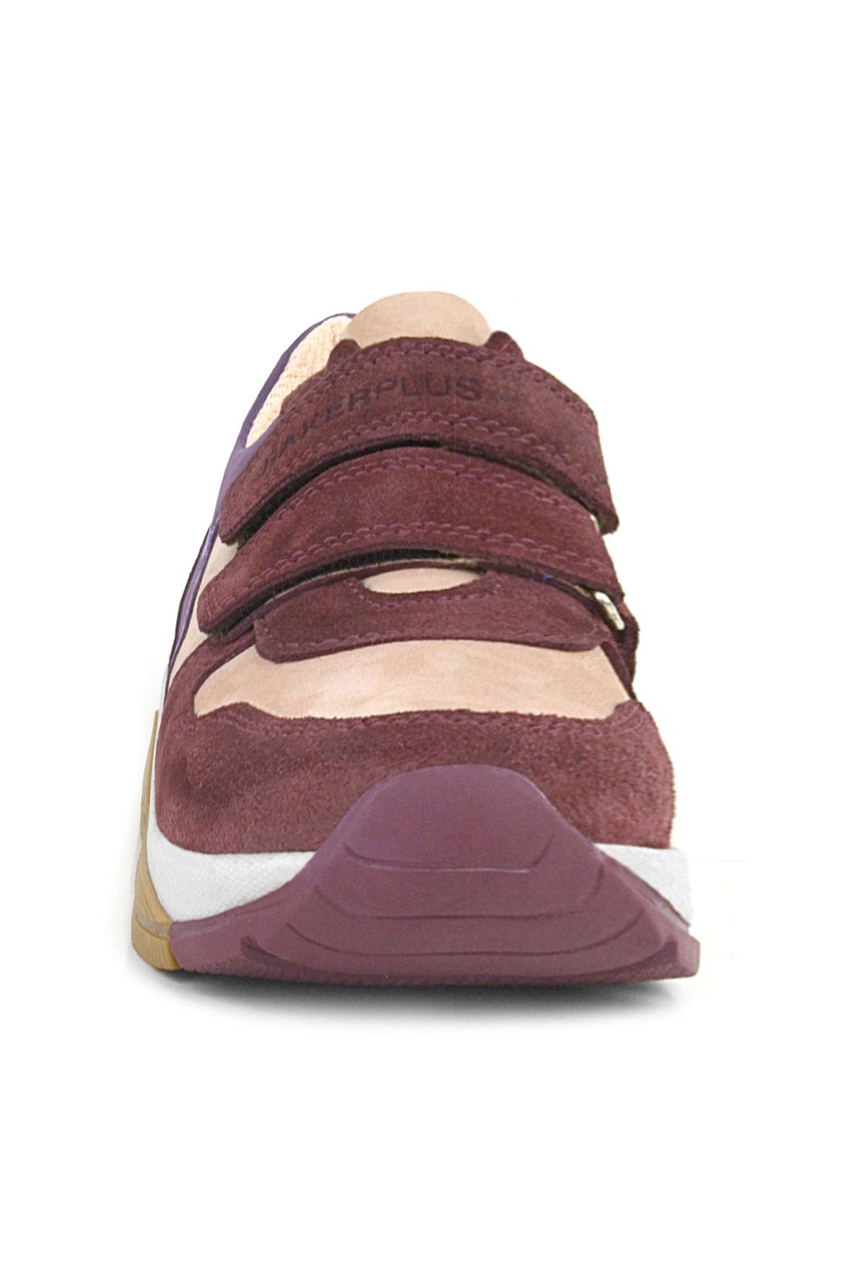 Rakerplus Hakiki Deri Bordo Pembe Kız Çocuk Cırtlı Sneakers Spor Ayakkabı