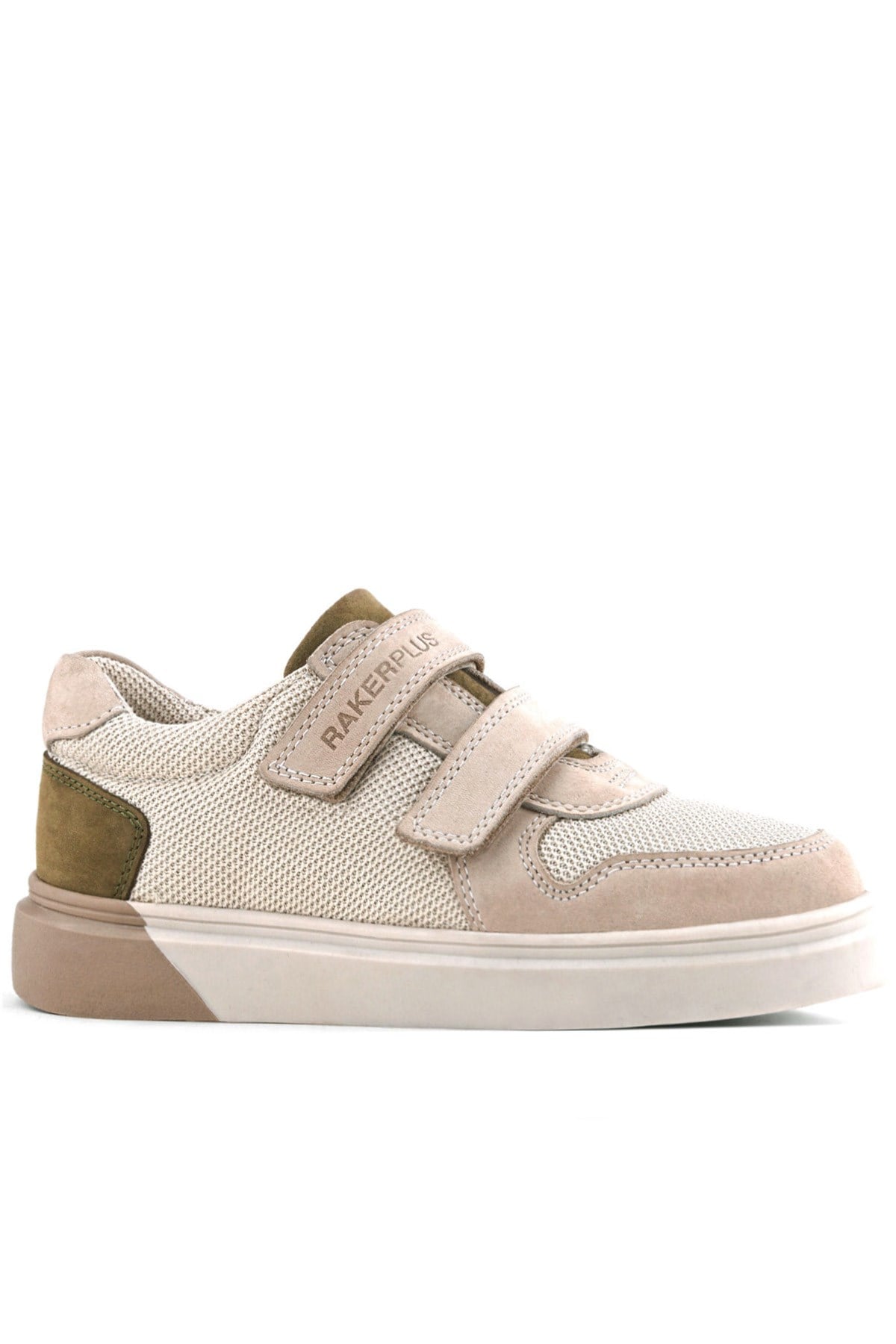 Rakerplus Hakiki Deri Nubuk Çift Cırtlı Çocuk Sneaker Spor Ayakkabı