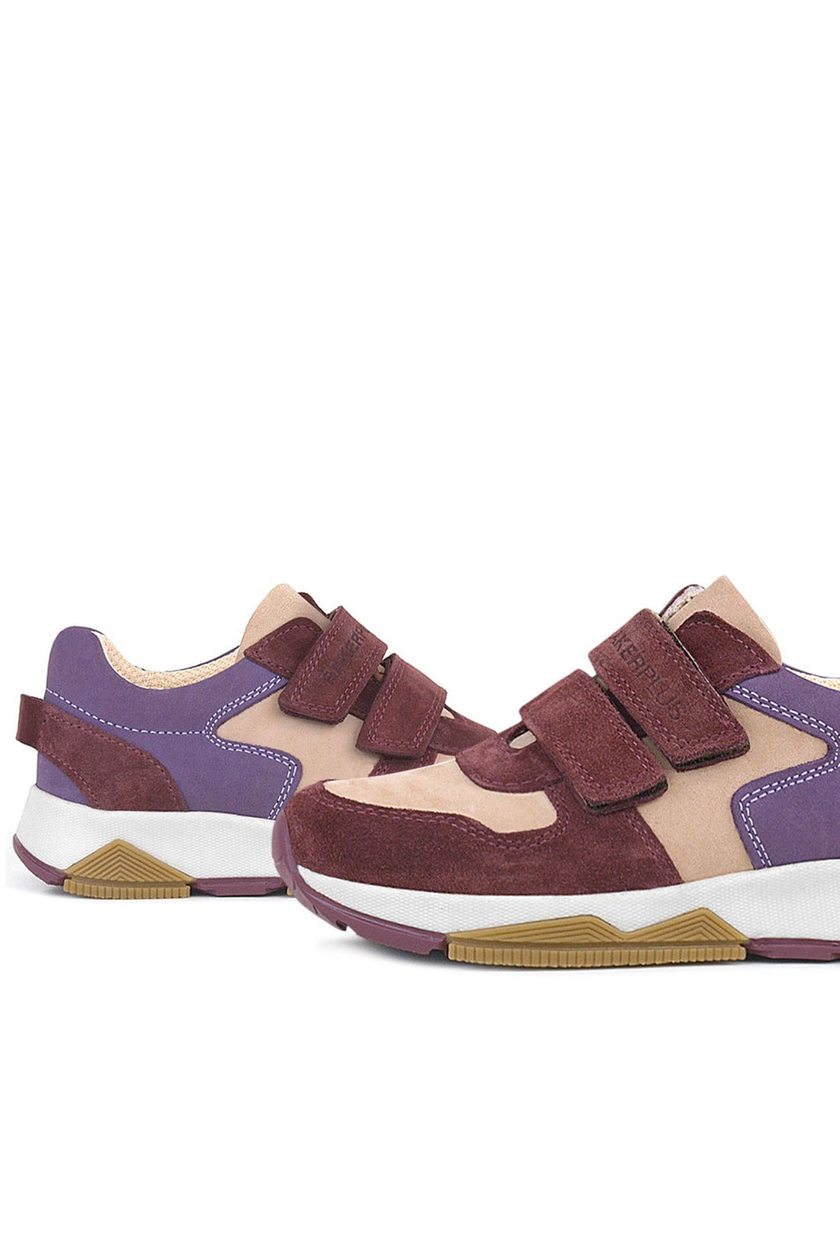 Rakerplus Hakiki Deri Bordo Pembe Kız Çocuk Cırtlı Sneakers Spor Ayakkabı