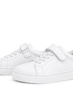 Rakerplus Hakiki Deri Beyaz Cırtlı Bağcıklı Kız Çocuk Sneakers