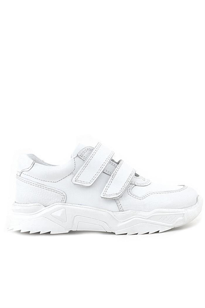 Rakerplus Hakiki Deri Beyaz Yüksek Tabanlı Kız Çocuk Sneakers Ayakkabı