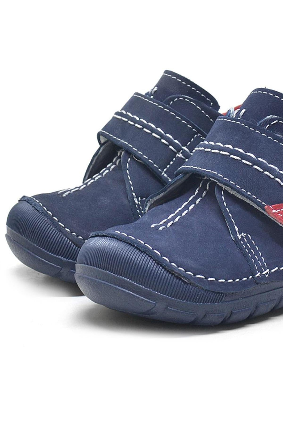 Rakerplus Popeye Hakiki Deri Lacivert İlk Adım Unisex Bebek Ayakkabısı