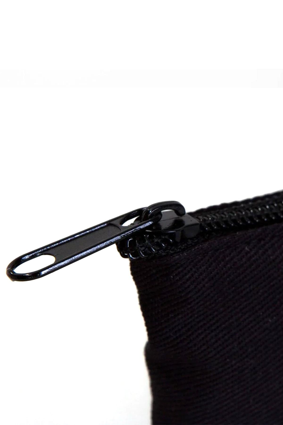 Rakerplus Siyah 21x10 cm Fermuarlı Gabardin Kumaş Kalemlik