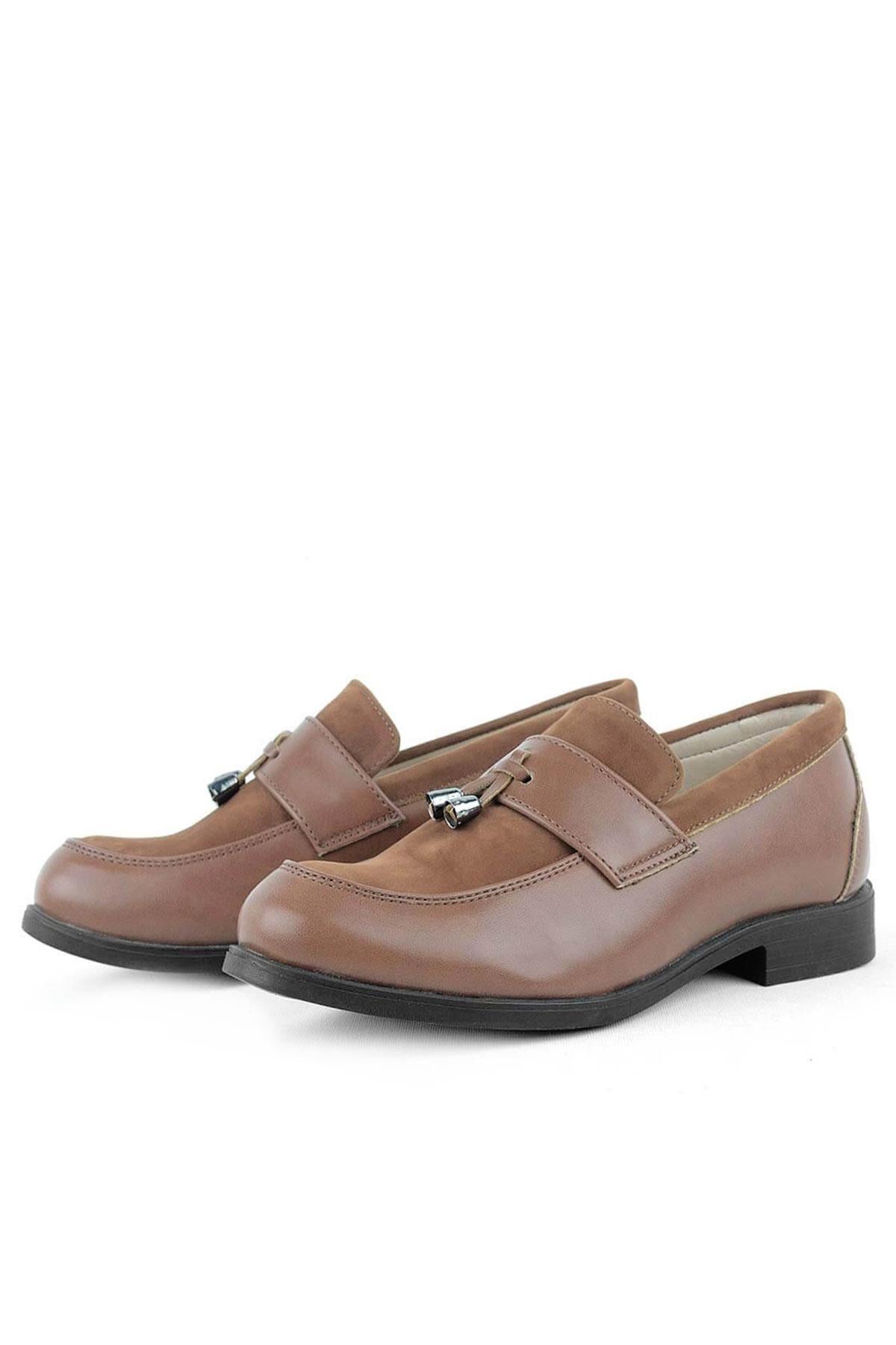 Rakerplus Taba Klasik Loafer Erkek Çocuk Ayakkabı