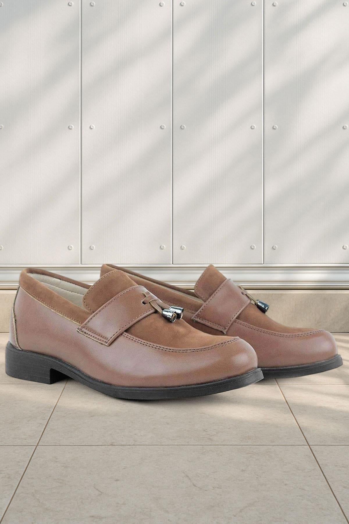 Rakerplus Taba Klasik Loafer Erkek Çocuk Ayakkabı