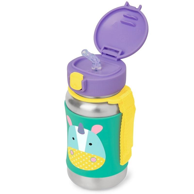 Skip Hop Zoo Pipetli Paslanmaz Çelik Suluk 350 ml Unicorn