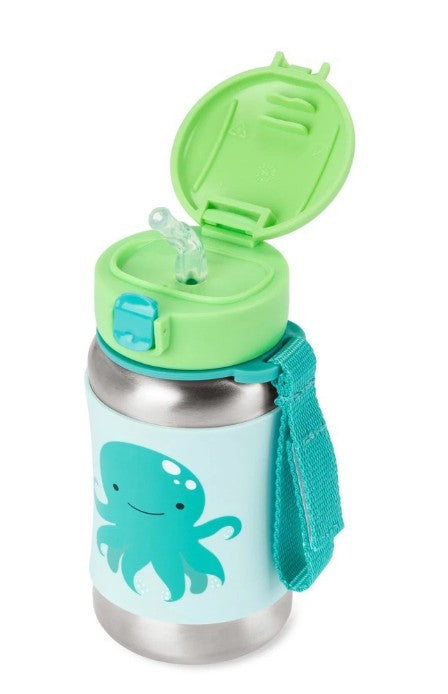 Skip Hop Zoo Pipetli Paslanmaz Çelik Suluk 350 ml Ahtopot