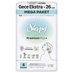 Sleepy Bio Natural Premium Plus Mega Ekstra Gece Ped 26 Adet