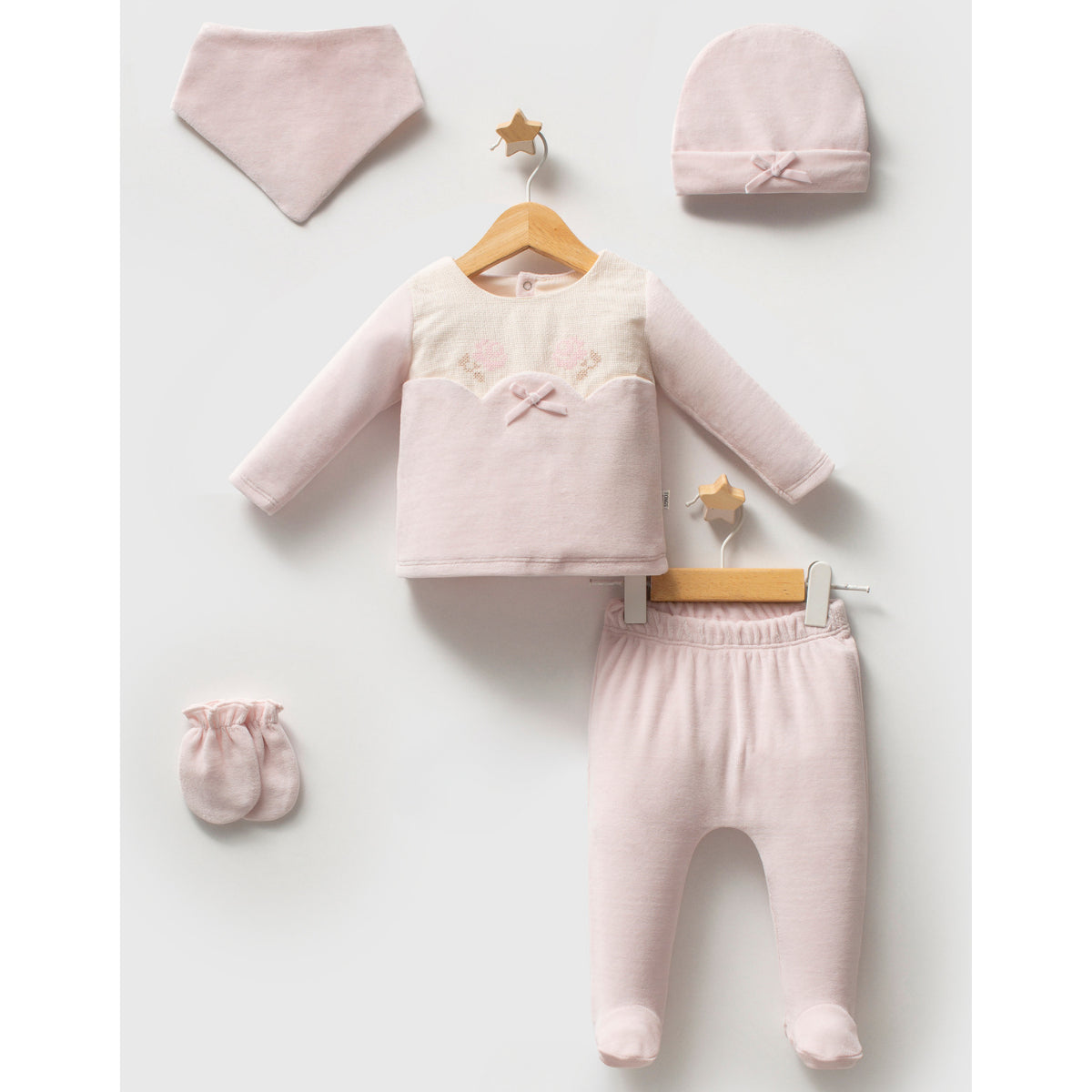 Tongs Baby Etamine 5'li Hastane Çıkışı 5684 Pembe