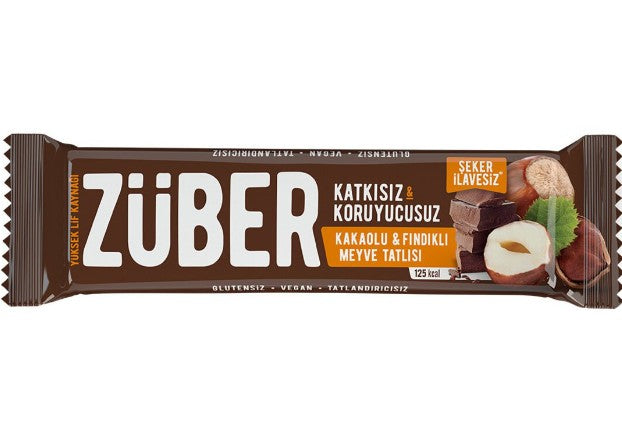 Züber Meyve Barı 40 Gr Fındık ve Kakaolu