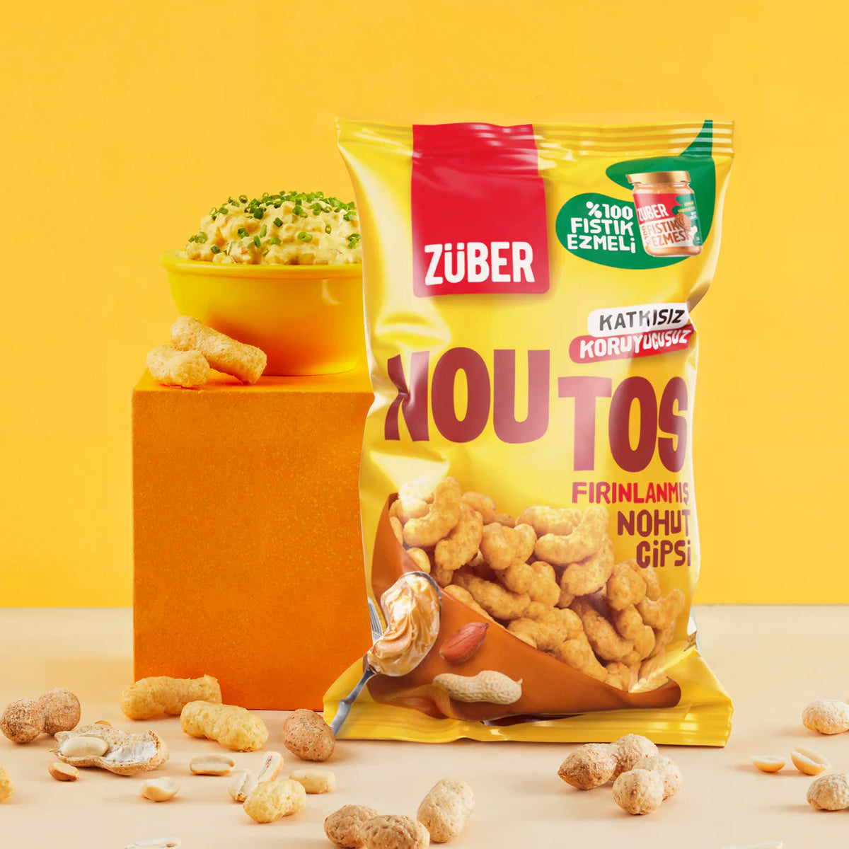 Züber Noutos Fırın Nohut Cipsi 55 Gr Fıstık